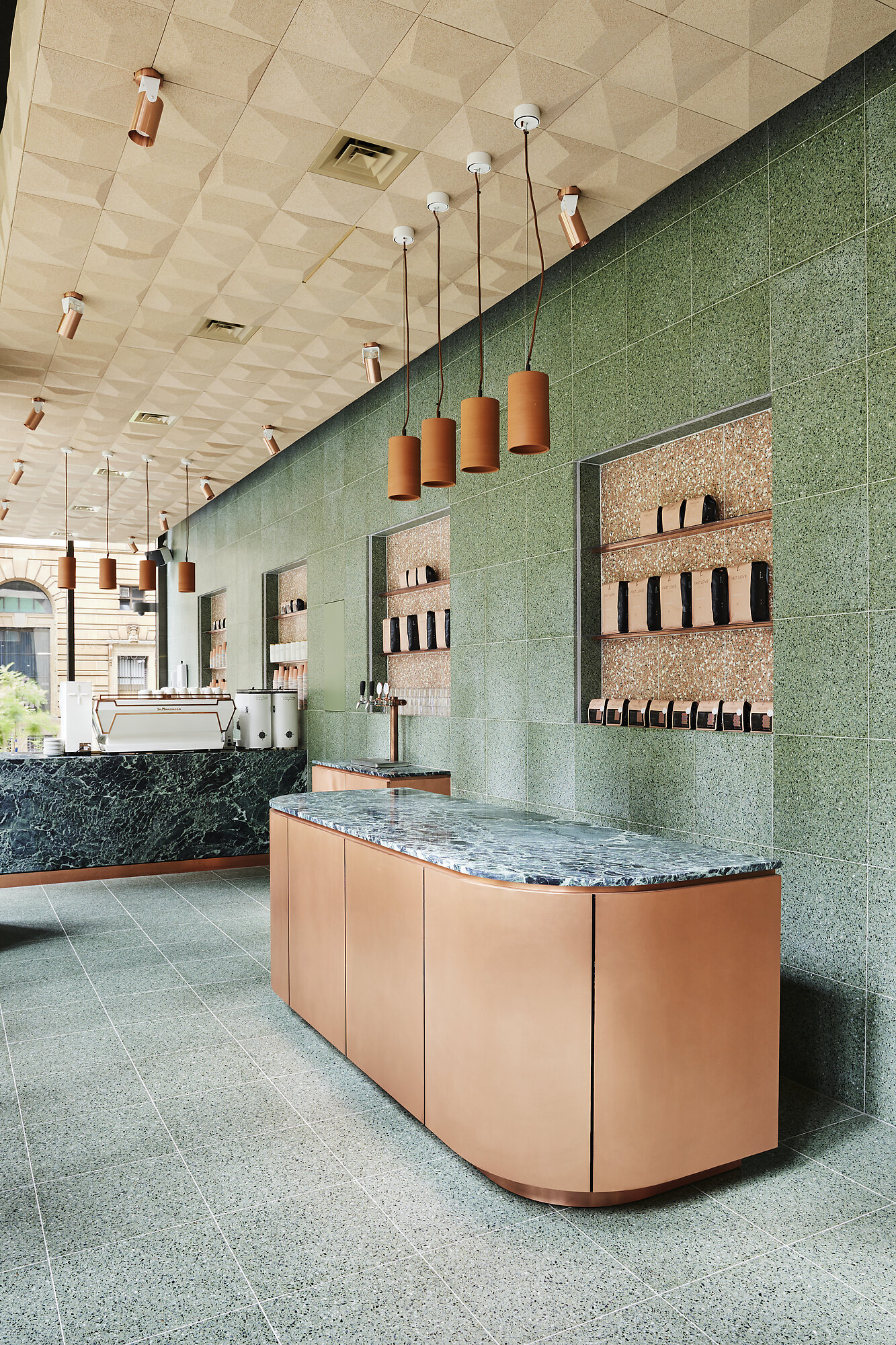 Interior photograph of First Love Coffee by Rebecca Newman
